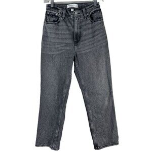 Abercrombie Womens 90s Mom Jeans Size 0/25 Ankle Curve Love Denim Gray